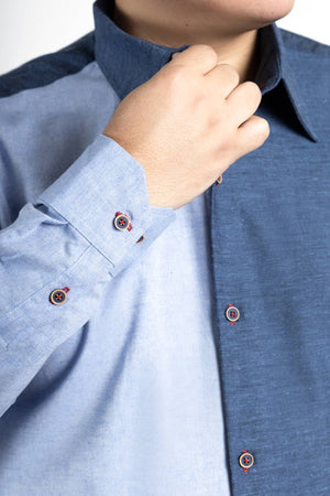 Camisa Azul Combinación